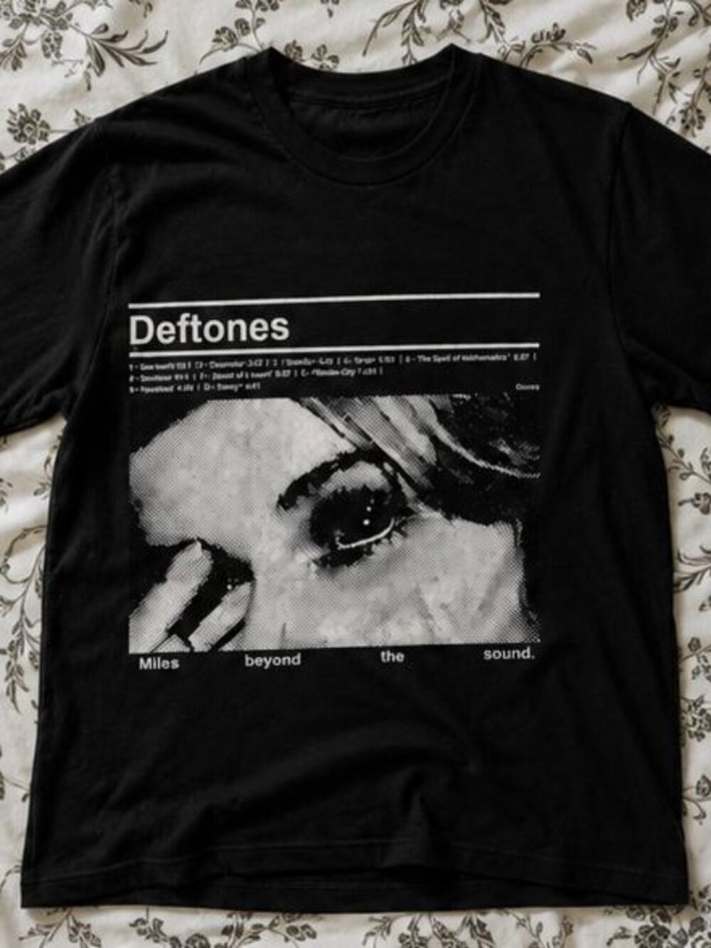 Deftones Miles Beyond the Sound Graphic Tee Black Unisex Band T-Shirt